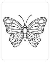 Cute Butterfly vector, Butterfly black and white vector