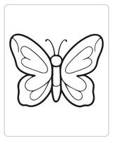 Cute Butterfly vector, Butterfly black and white vector