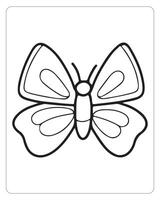 Cute Butterfly vector, Butterfly black and white vector