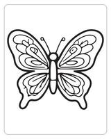 Cute Butterfly vector, Butterfly black and white vector