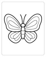 Cute Butterfly vector, Butterfly black and white vector