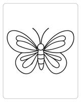 Cute Butterfly vector, Butterfly black and white vector