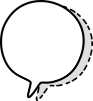 Black and white color speech bubble balloon, icon sticker memo keyword planner text box banner, flat png transparent element design