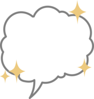 speech bubble balloon icon sticker memo keyword planner text box banner, flat png transparent element design