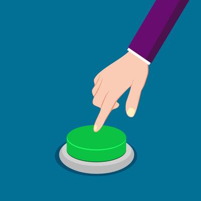 Press the green button. Power on