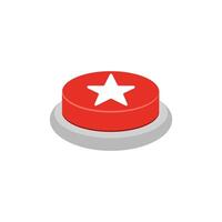 red star button. isolated on a white background vector