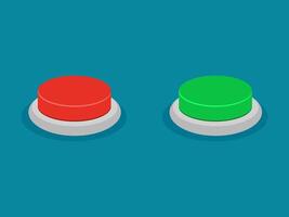 Red and green buttons vector