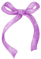 Purple Coquette ribbon bow aesthetic watercolor png