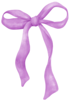 violet coquette ruban arc esthétique aquarelle png