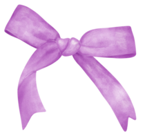 violet coquette ruban arc esthétique aquarelle png