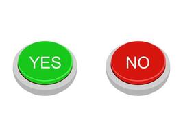 Yes and no buttons vector