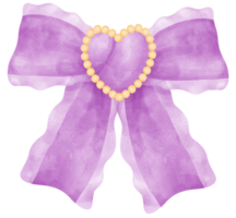 Purple Coquette ribbon bow aesthetic watercolor png