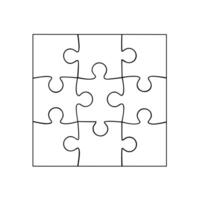 Jigsaw puzzle pieces. jigsaw puzzles with thinking puzzle game vector