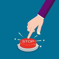 Press the red stop button vector