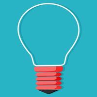 creative light bulb along with empty space vector