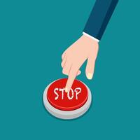 Press the red stop button vector