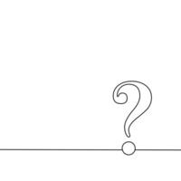 question mark line isolated on a white background vector