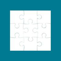 Jigsaw puzzle pieces. jigsaw puzzles with thinking puzzle game vector