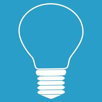 Creative light bulb icon with empty space for text vector