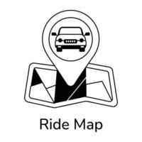 Trendy Ride Map vector