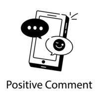 Trendy Positive Comment vector