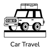 Trendy Car Travel vector