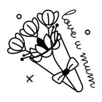 Trendy Rose Bouquet vector