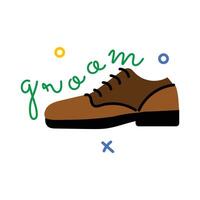 Trendy Groom Shoe vector