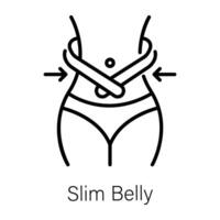 Trendy Slim Belly vector