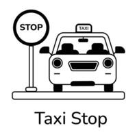 Trendy Taxi Stop vector