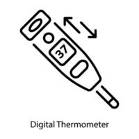 termómetro digital de moda vector