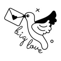 Trendy Messenger Bird vector