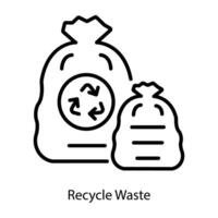 Trendy Recycle Waste vector