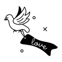 Trendy Love Bird vector