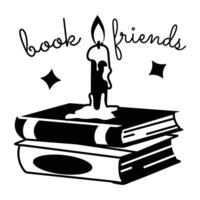 Trendy Friend Books vector