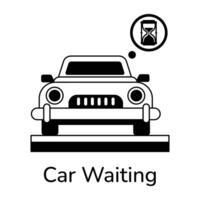 Trendy Car Waiting vector