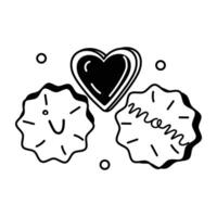 Trendy Mom Cookies vector