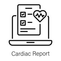 Trendy Cardiac Report vector