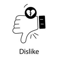 Trendy Dislike Concepts vector