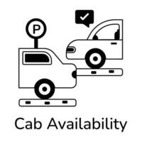 Trendy Cab Availability vector