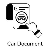 Trendy Car Document vector