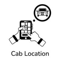 Trendy Cab Location vector