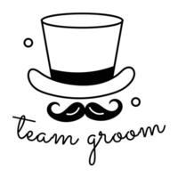 Trendy Groom Accessories vector