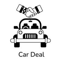 Trendy Car Deal vector