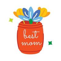Trendy Flower Vase vector