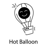 Trendy Hot Balloon vector