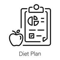 plan de dieta de moda vector