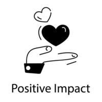 Trendy Positive Impact vector