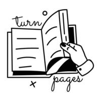 Trendy Turn Pages vector