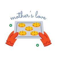 Trendy Mother Love vector